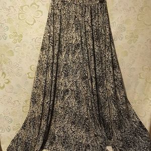 Maxi Zebra print flare skirt